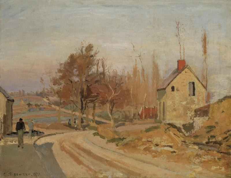 Rota de Osny a Pontoise, geada branca - Camille Pissarro