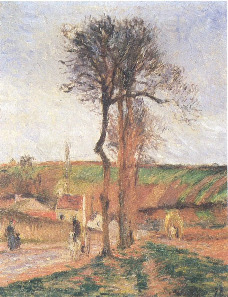 Rua da Hermitage e costa dos Mathurins, Pontoise - Camille Pissarro