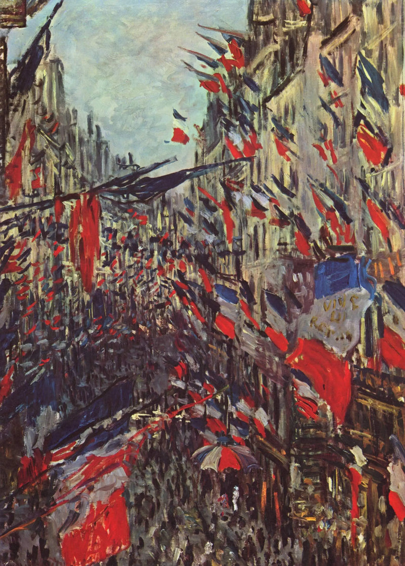 Rue Saint Denis, festa de 30 de junho de 1878 - Claude Monet