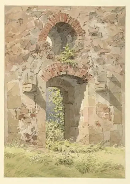 Ruína da porta de Heiligen Kreuz, Meissen - Caspar David Friedrich