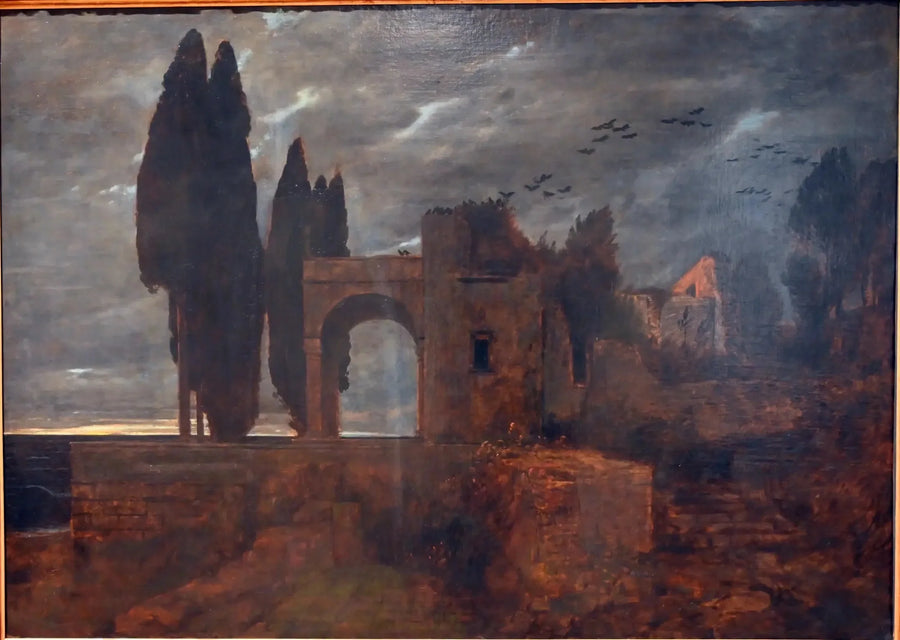 Ruína de Villa perto do mar - Arnold Böcklin