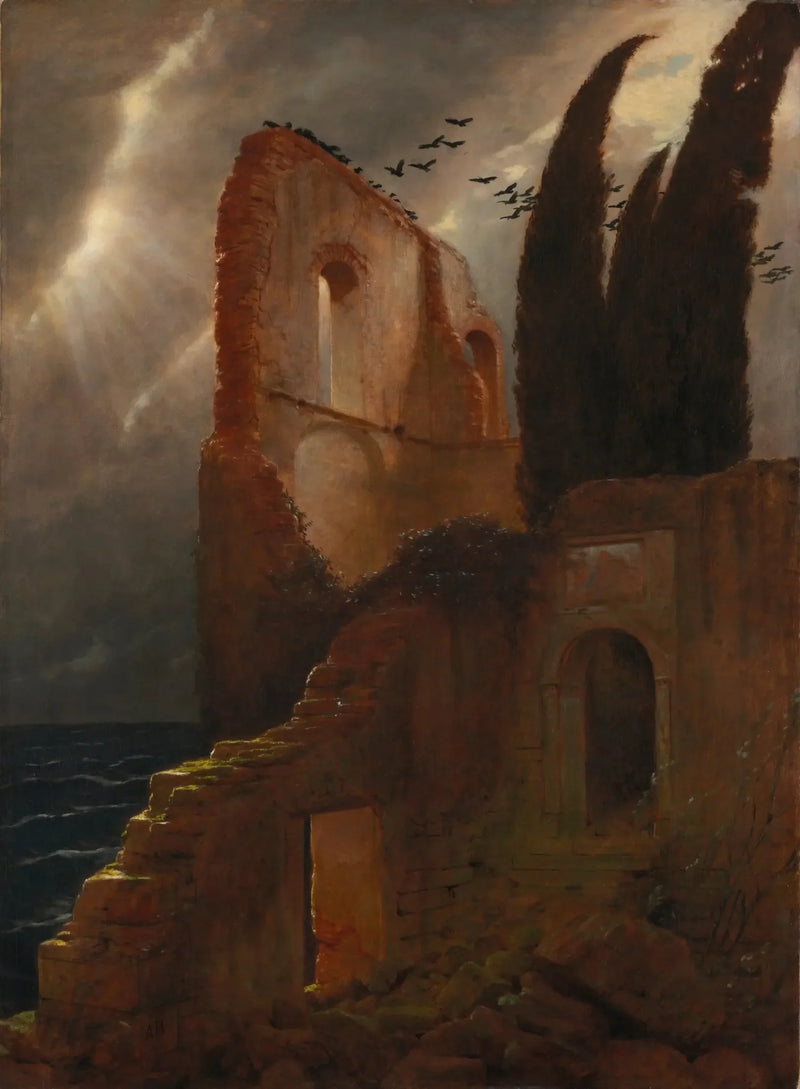 Ruína perto do mar - Arnold Böcklin