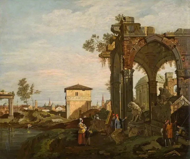 Ruínas com figuras - Canaletto