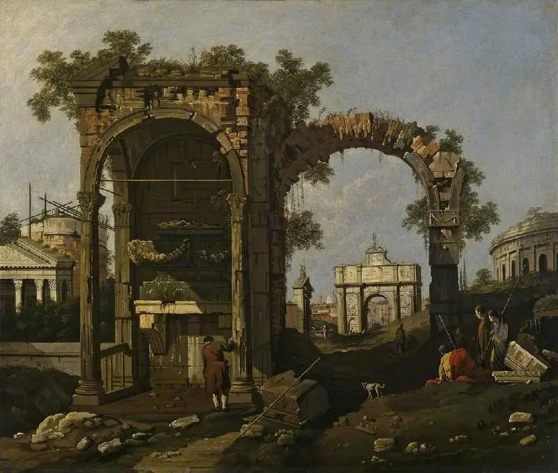 Ruínas com figuras - Canaletto