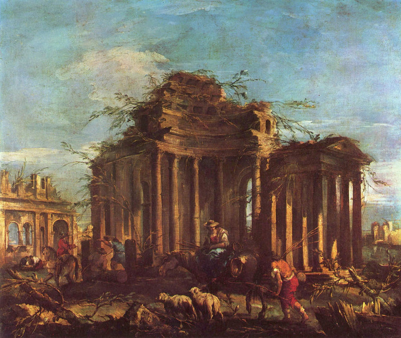 Ruínas com staffage - Francesco Guardi