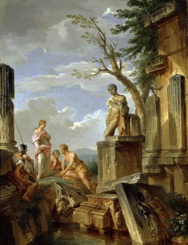 Ruínas com uma sibila e outras figuras - Giovanni Paolo Panini