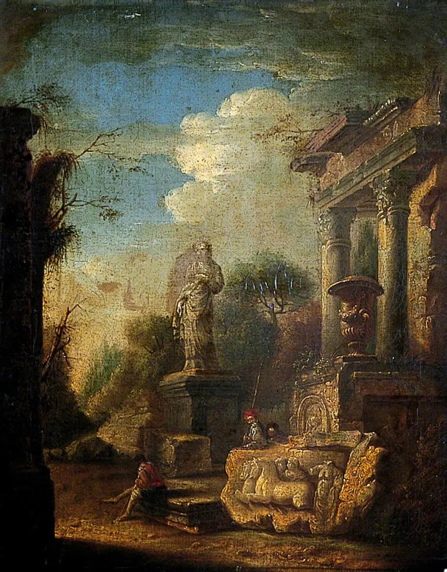 Ruínas com uma estátua - Giovanni Paolo Panini