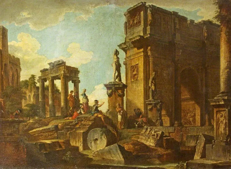Ruínas Clássicas com o Arco de Constantino - Giovanni Paolo Panini
