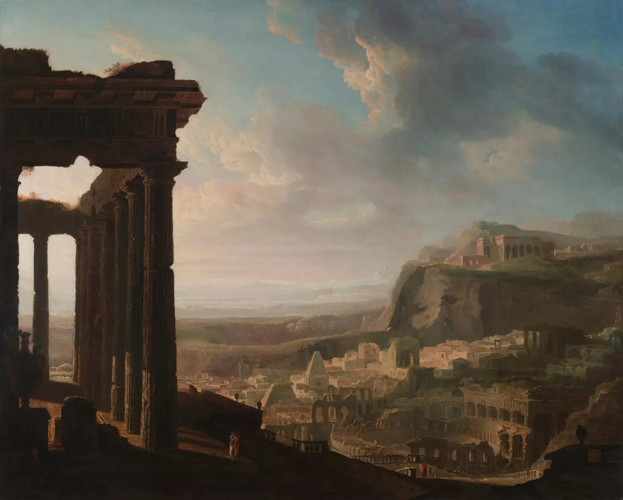 Ruínas de uma cidade antiga - John Martin