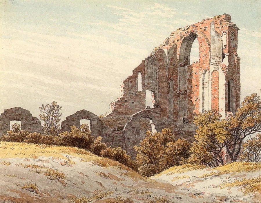 ruínas da Abadia de Eldena - Caspar David Friedrich