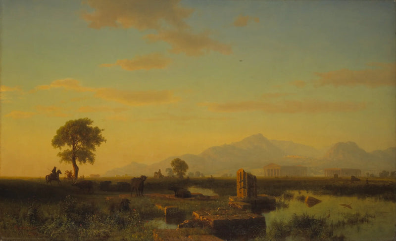 Ruínas de Paestum - Albert Bierstadt