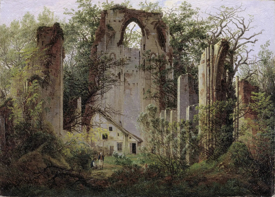 ruínas do mosteiro de Eldena, perto de Greifswald - Caspar David Friedrich
