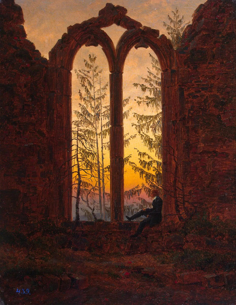 ruínas do mosteiro de Oybin - Caspar David Friedrich