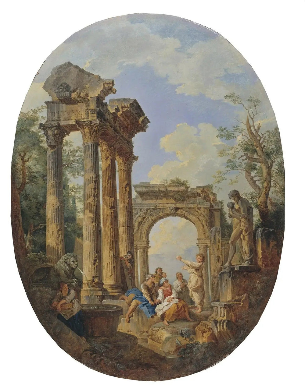 ruines romaines - Giovanni Paolo Panini image 1 reproduction de peinture à l’huile