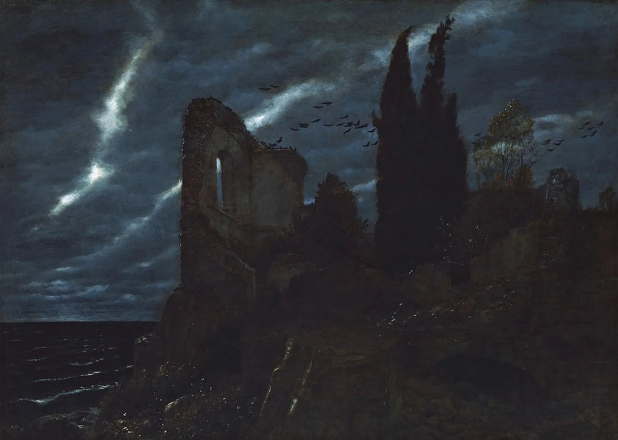 Ruínas na costa - Arnold Böcklin