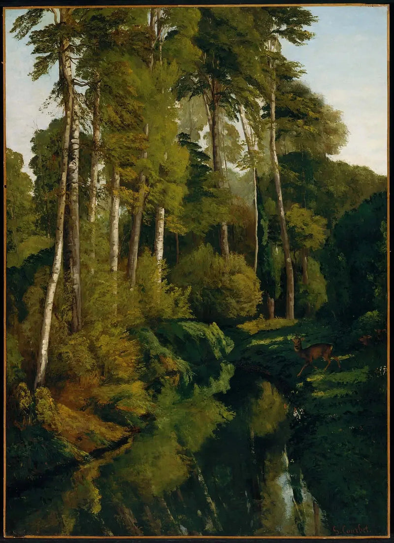 Riacho na floresta - Gustave Courbet