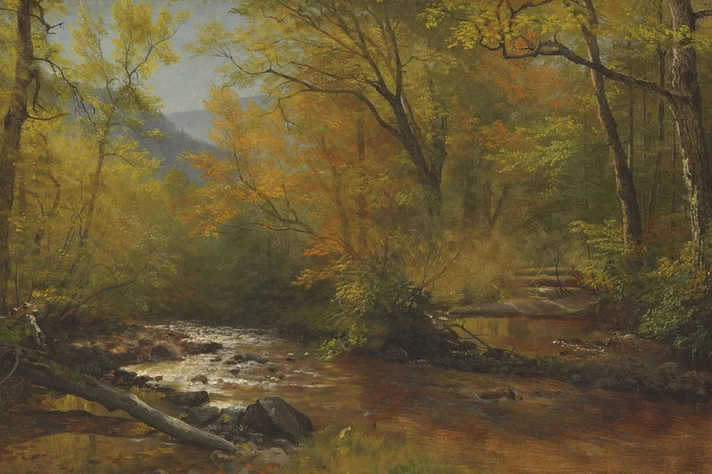  riacho na floresta - Albert Bierstadt