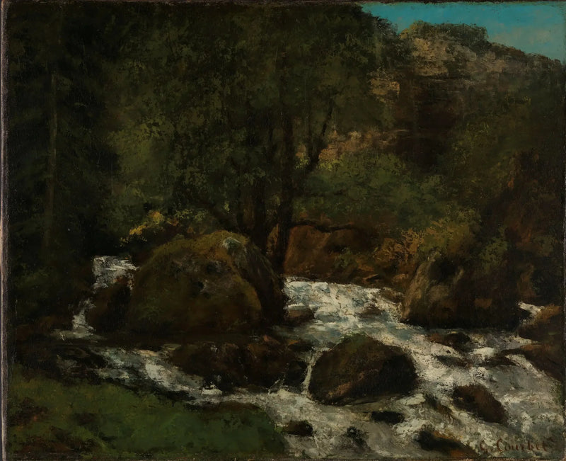 Riacho da Floresta, Jura - Gustave Courbet