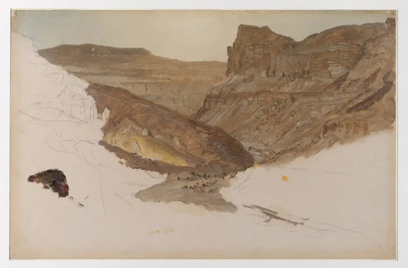 Riacho de montanha, vale do Iêmen, Palestina - Frederic Edwin Church