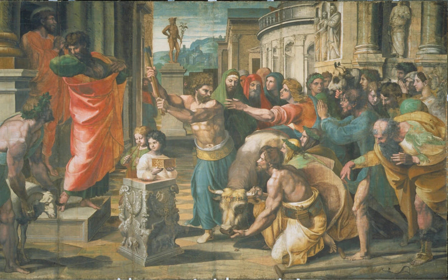 Le Sacrifice à Lystre, vers 1515-1516 – Raphaël
