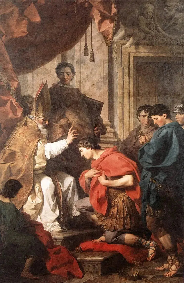 Santo Ambrósio absolve Teodósio - Pierre Subleyras