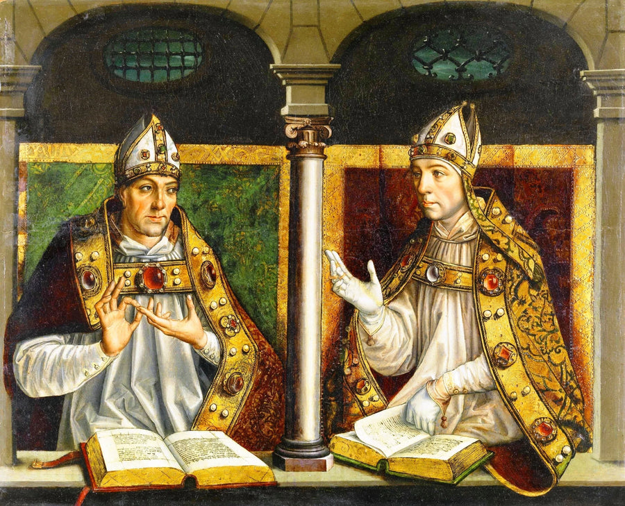 São Ambrosio e Santo Agostinho - Pedro Berruguete