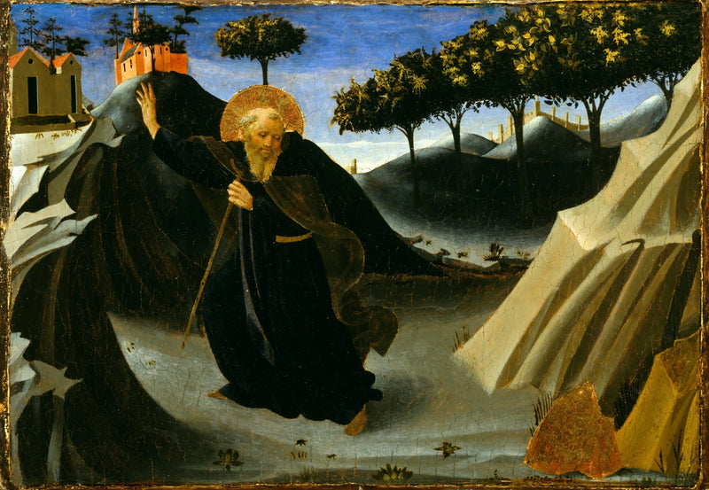 São Antônio Abade evitando a missa de ouro - Fra Angelico