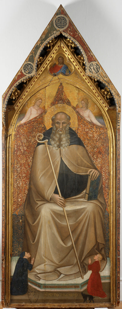 São Antônio, abade entronizado - Spinello Aretino