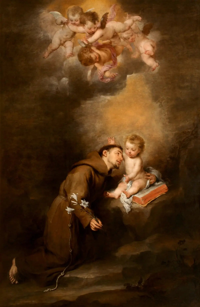 São Francisco de Assis com o Menino - Bartolomé Esteban Murillo