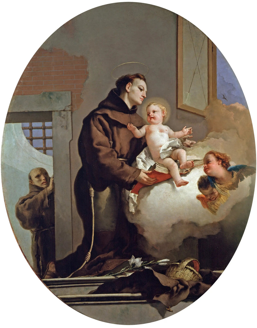 São Antônio de Pádua com o Menino Jesus - Giovanni Battista Tiepolo