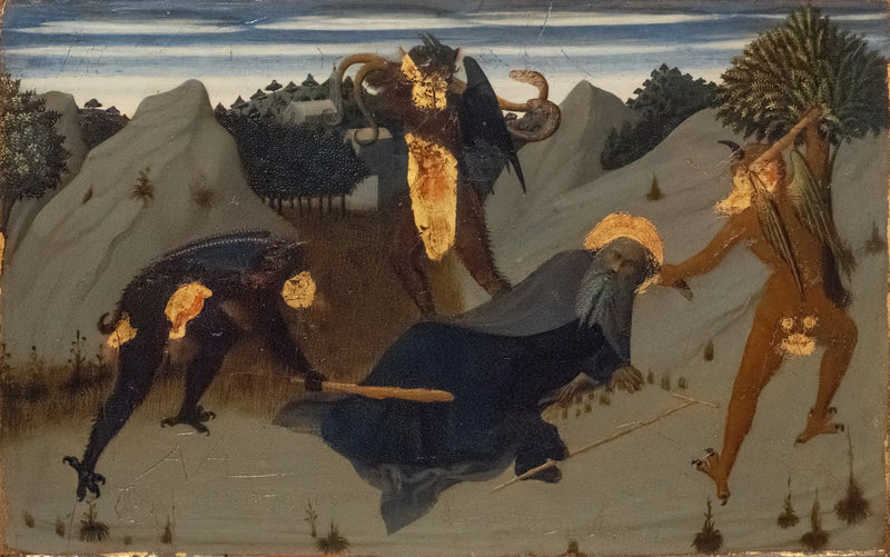 São Antônio Perseguido pelos Demônios - Stefano di Giovanni (Sassetta)