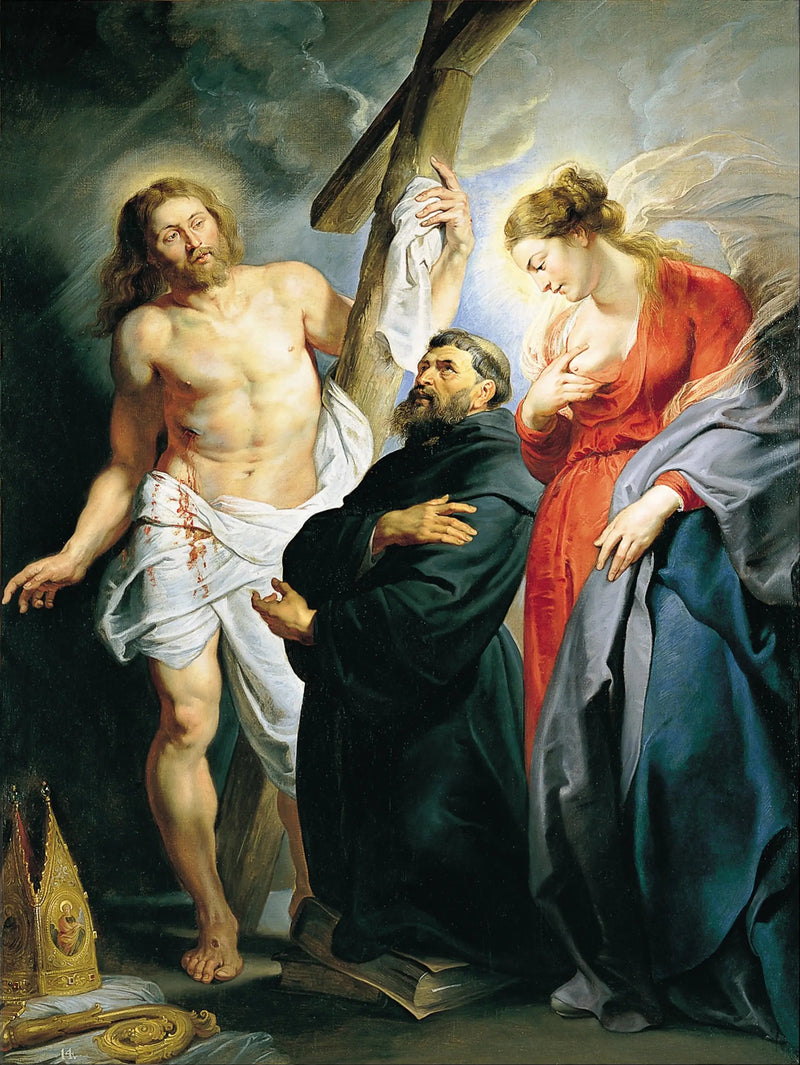 São Agostinho com Cristo e Maria Santíssima - Peter Paul Rubens