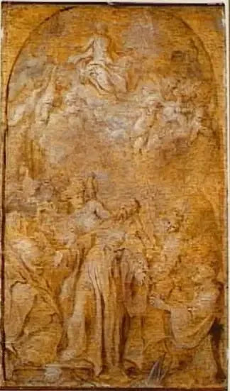 São Agostinho contemplando a Trindade - Antoine van Dyck