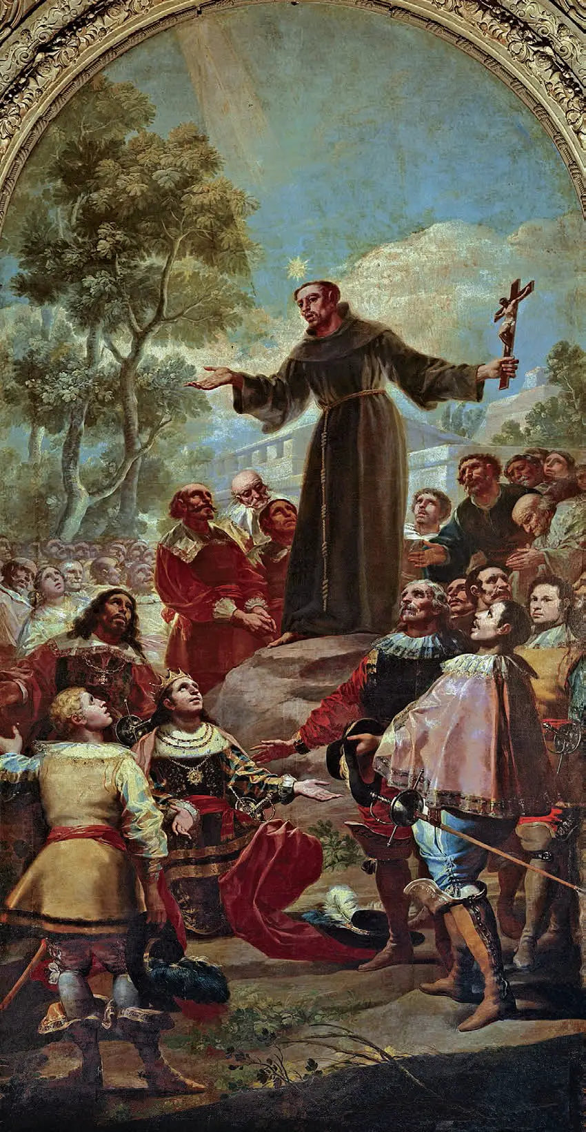 São Bernardino de Siena pregando diante de Afonso V de Aragão - Francisco de Goya