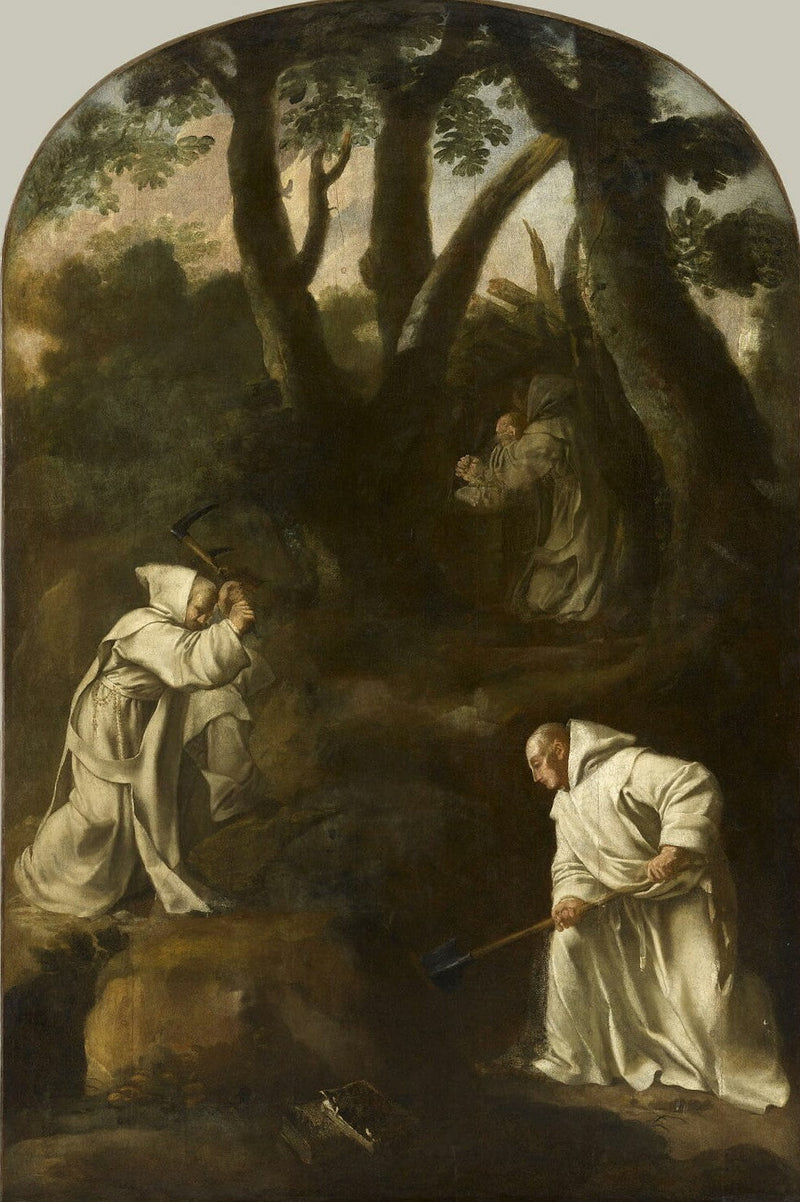São Bruno em oração em seu oratório - Eustache Le Sueur