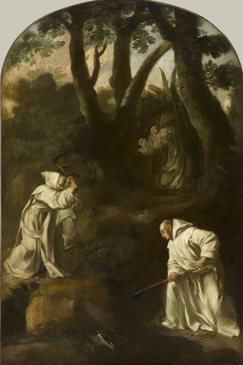 São Bruno em oração em seu oratório - Eustache Le Sueur