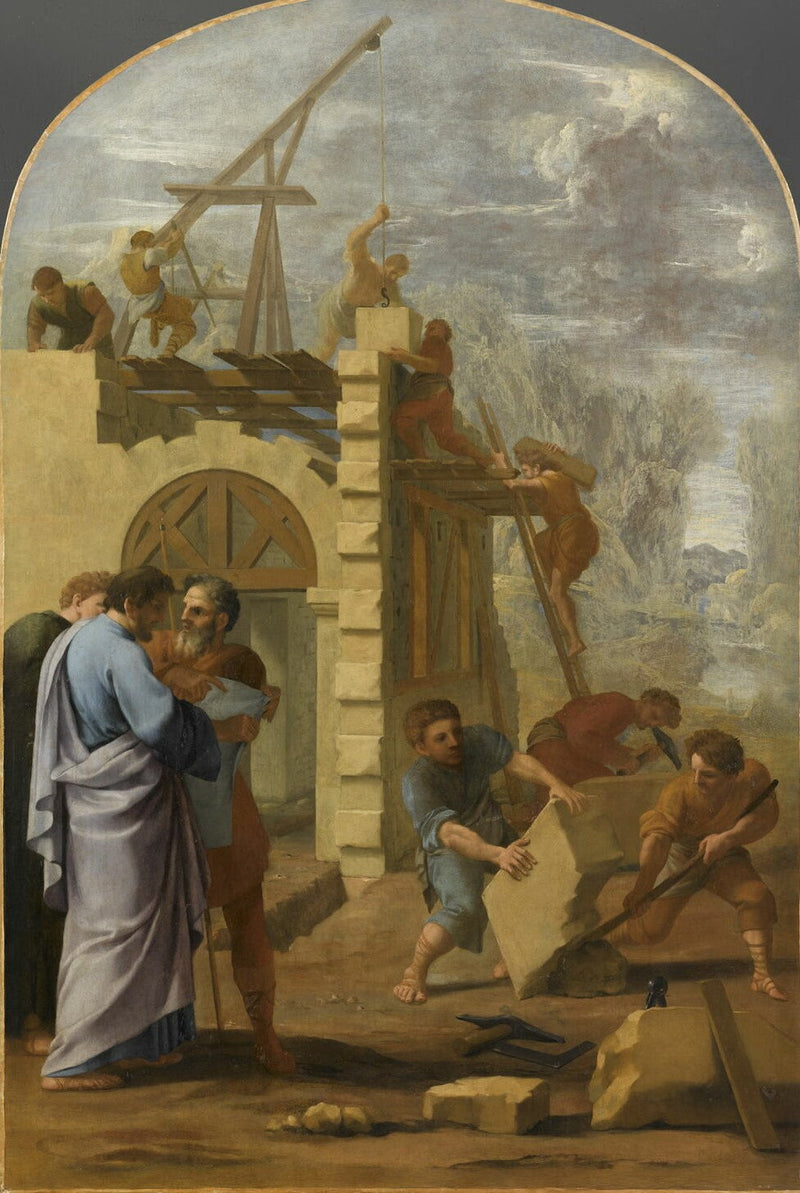 São Bruno manda construir o mosteiro - Eustache Le Sueur