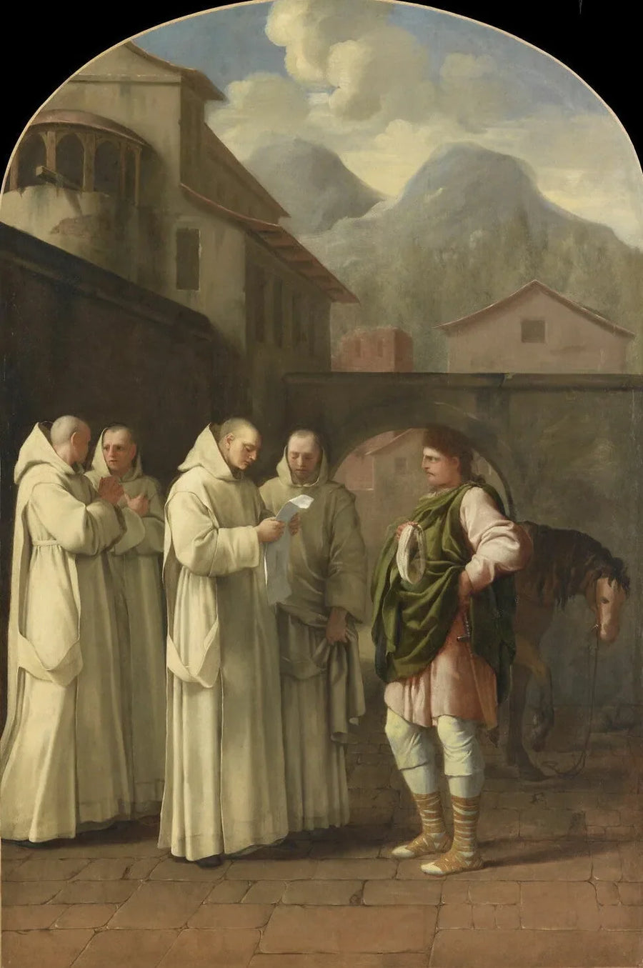 São Bruno recebe uma mensagem do papa - Eustache Le Sueur