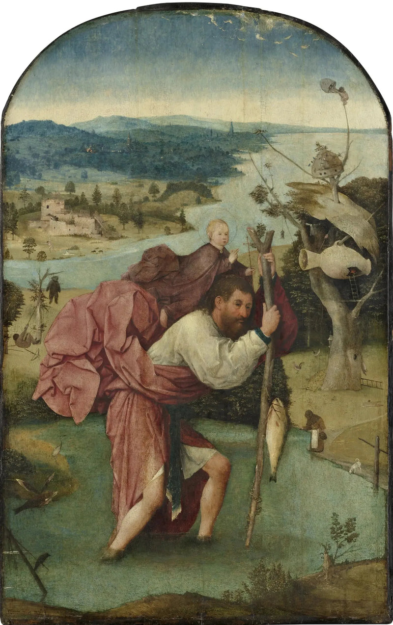 São Cristóvão carregando o Menino Jesus - Hieronymus Bosch