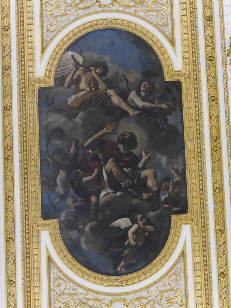 São Crisógono levado ao céu pelos anjos - Guercino