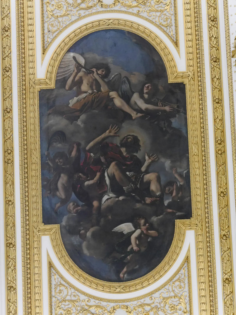 São Crisógono levado ao céu pelos anjos - Guercino