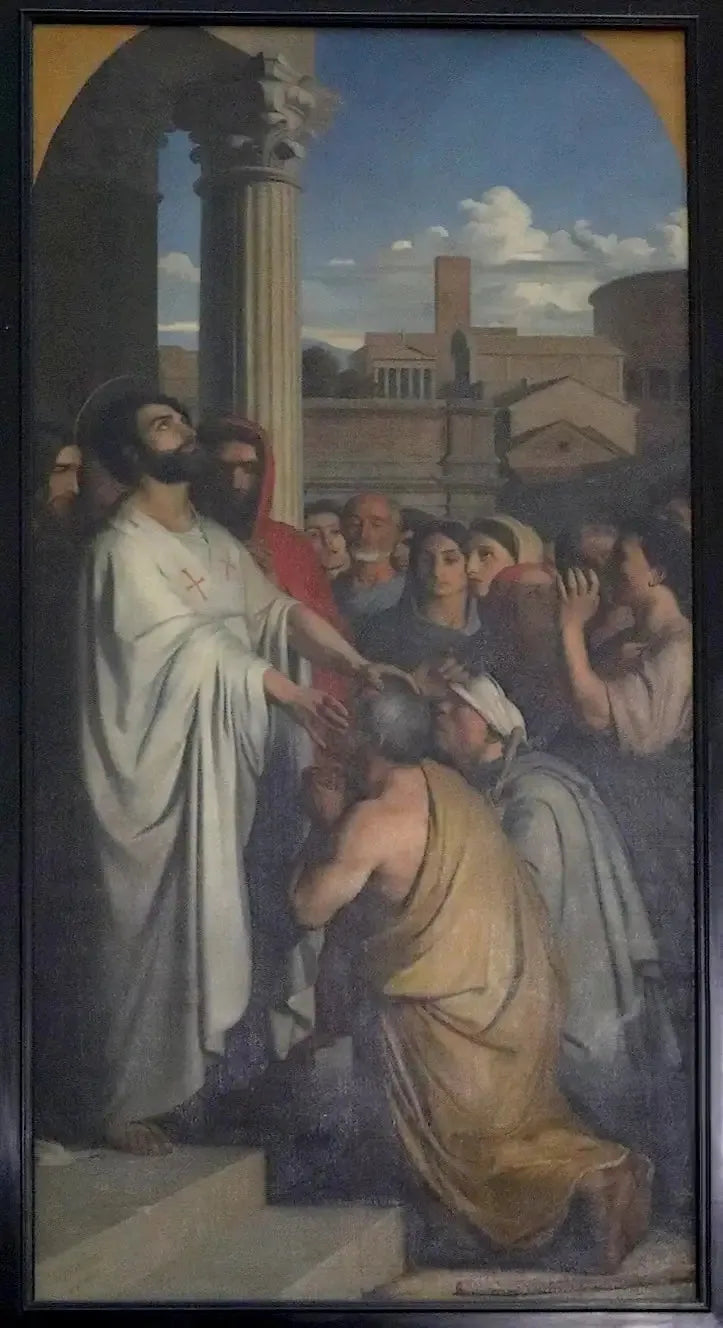 Saint Clair curando os cegos - Hippolyte Flandrin