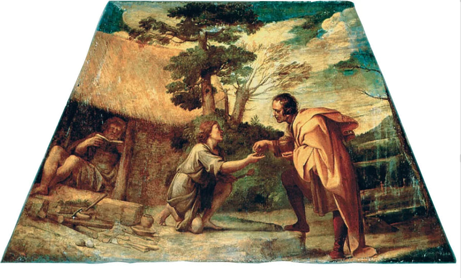 São Didaque de Alcalá recebendo a esmola - Annibale Carracci
