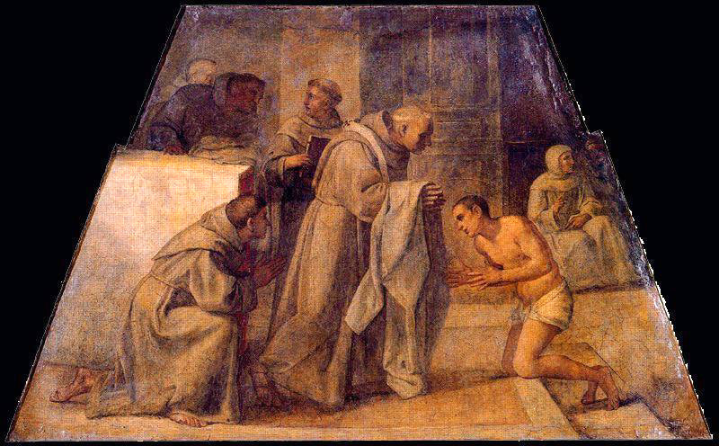 São Didaque de Alcalá recebendo o hábito franciscano - Annibale Carracci