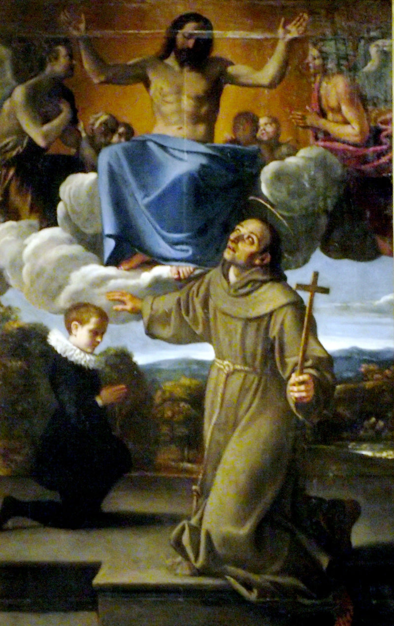 São Diego de Alcalá apresenta a Cristo, filho de Juan de Herrera - Annibale Carracci