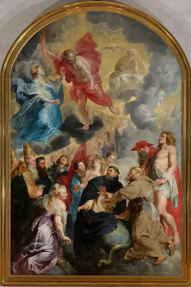 São Domingos e São Francisco preservando o mundo da ira de Cristo - Peter Paul Rubens