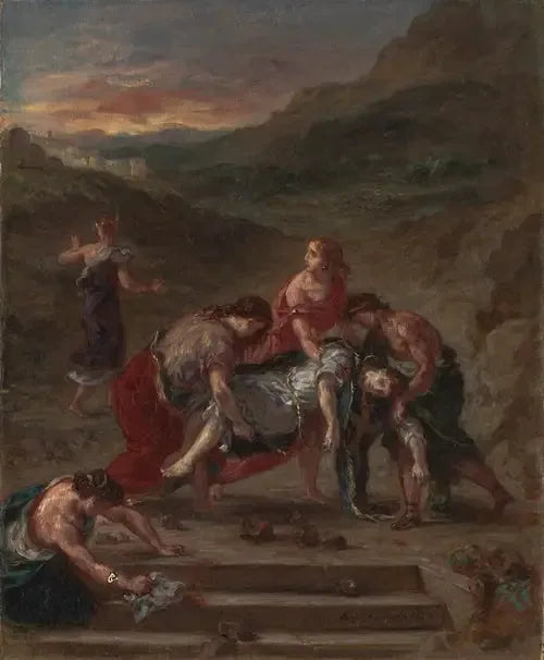São Etienne levado por seus discípulos - Eugène Delacroix