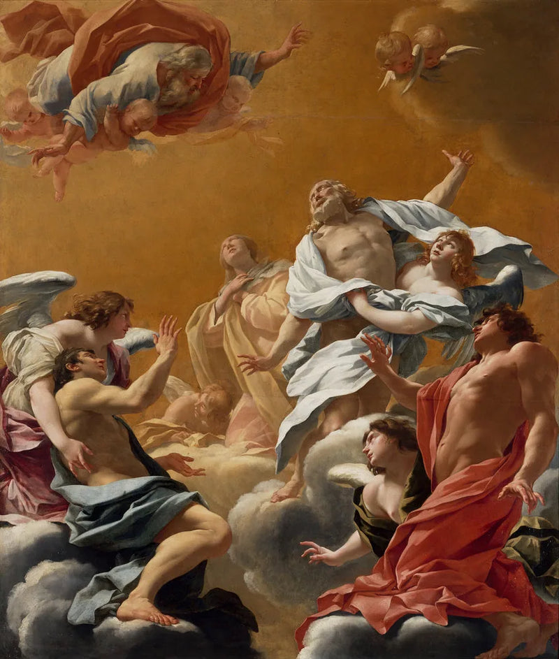 São Eustáquio e sua família levados ao céu - Simon Vouet
