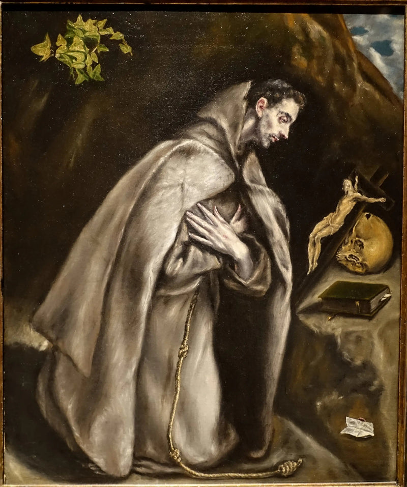 São Francisco ajoelhado em meditação - El Greco
