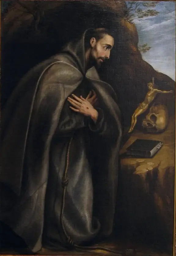 São Francisco ajoelhado em meditação - El Greco